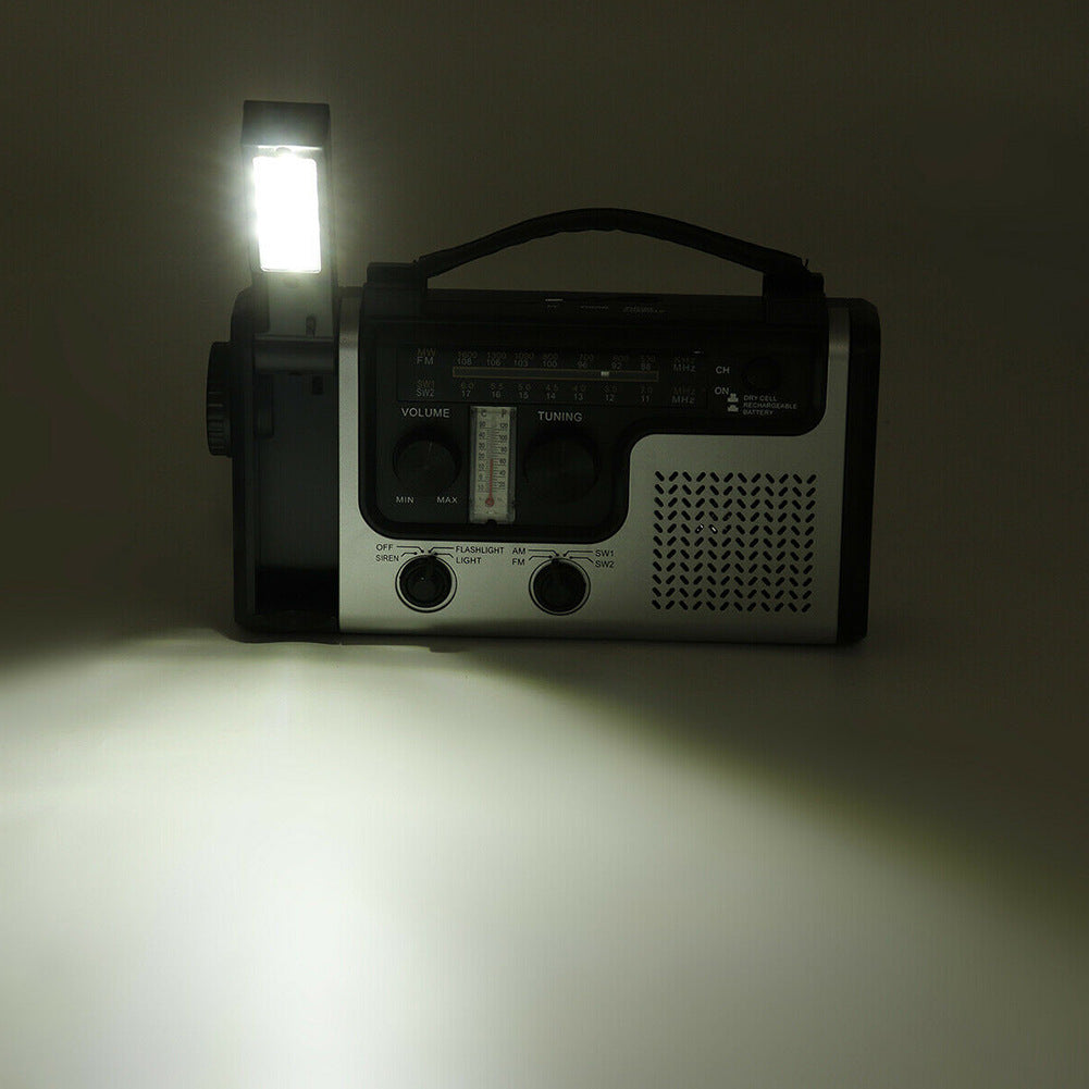 Multi-band AM FM SW Solar Hand Rechargeable LED Reading Light Radio
