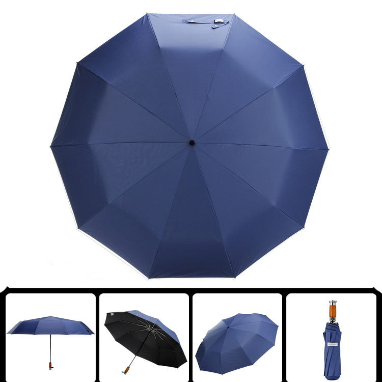 1.25 Meters Large Business Three Folding Umbrella