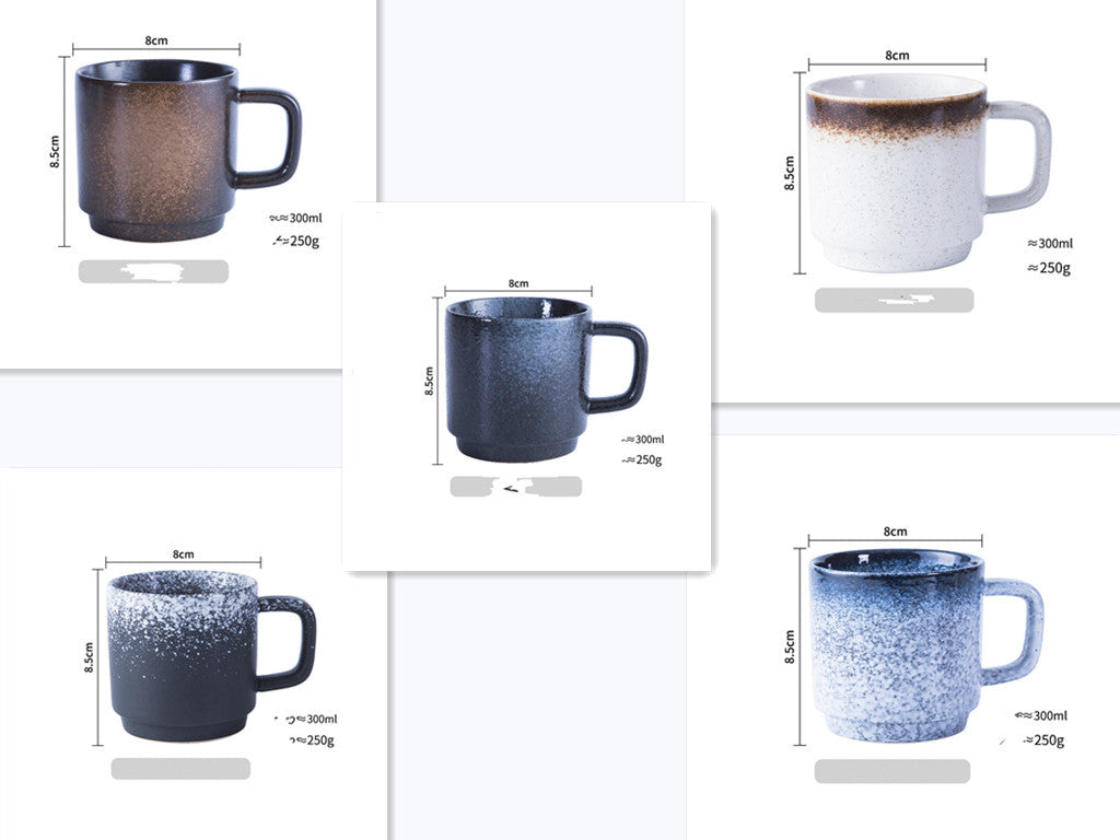 Tasse japonaise en céramique Tasse à eau Tasse à café Tasse à anse Tasse à boire Tasse à lait domestique Tasse à jus Tasse à thé