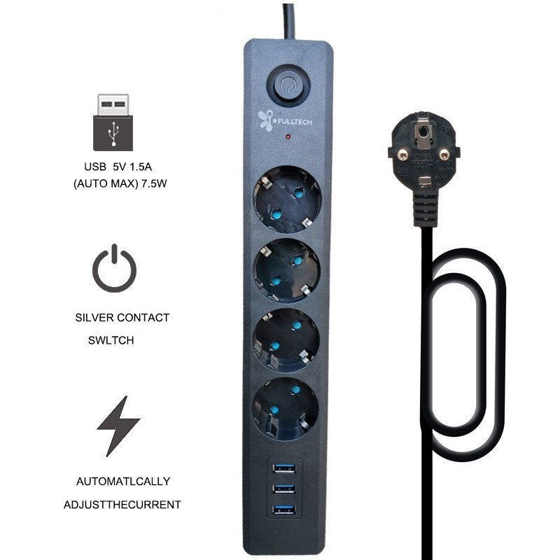New European Plug Multi-function USB European Style Socket