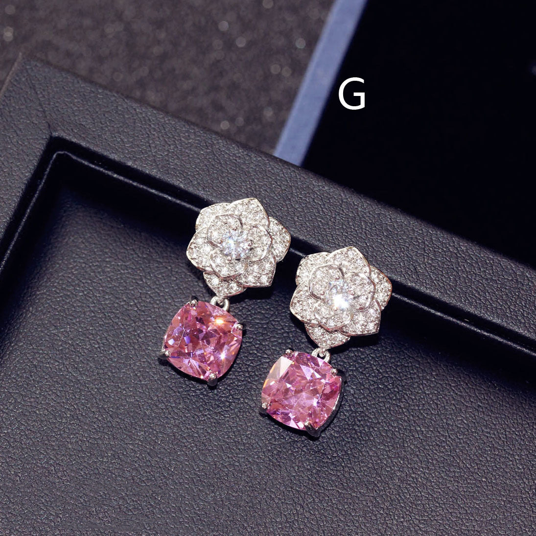 Crystal Earrings Earrings Gemstone Square Rhinestones Zircon