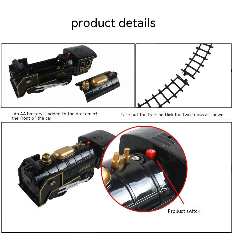 Christmas Electric Rail Car Mini Retro Small Train Children's Electric Automobile Toys