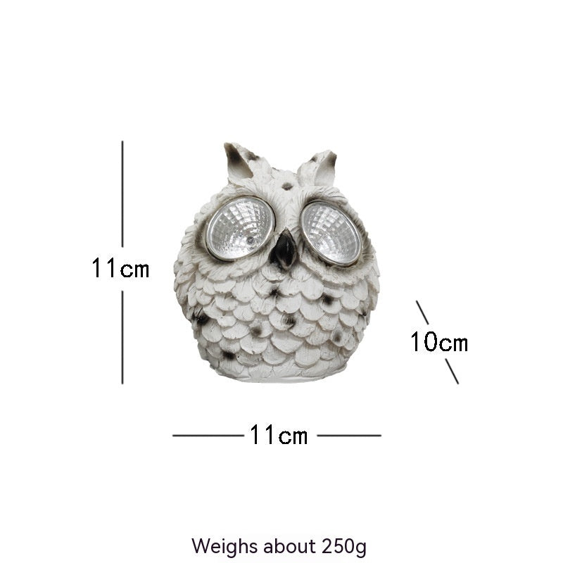 Solar Resin Owl Decorative Products LED Lights Creative Outdoor Courtyard Decoration Gifts