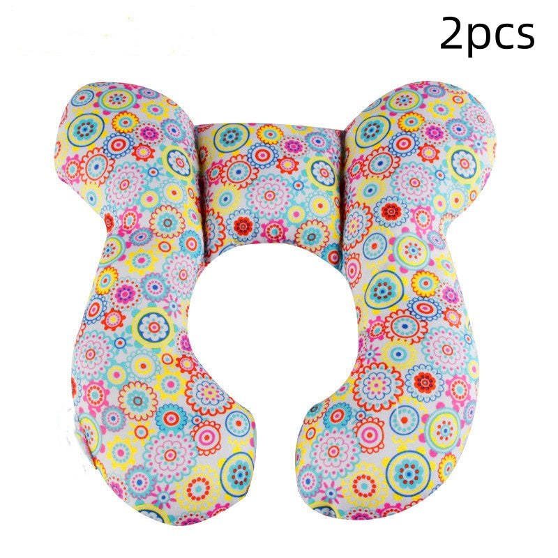 Oreiller pour bébé, lit de bébé, siège de sécurité en U, protège-nuque, oreiller de poussette fixe stéréotypé