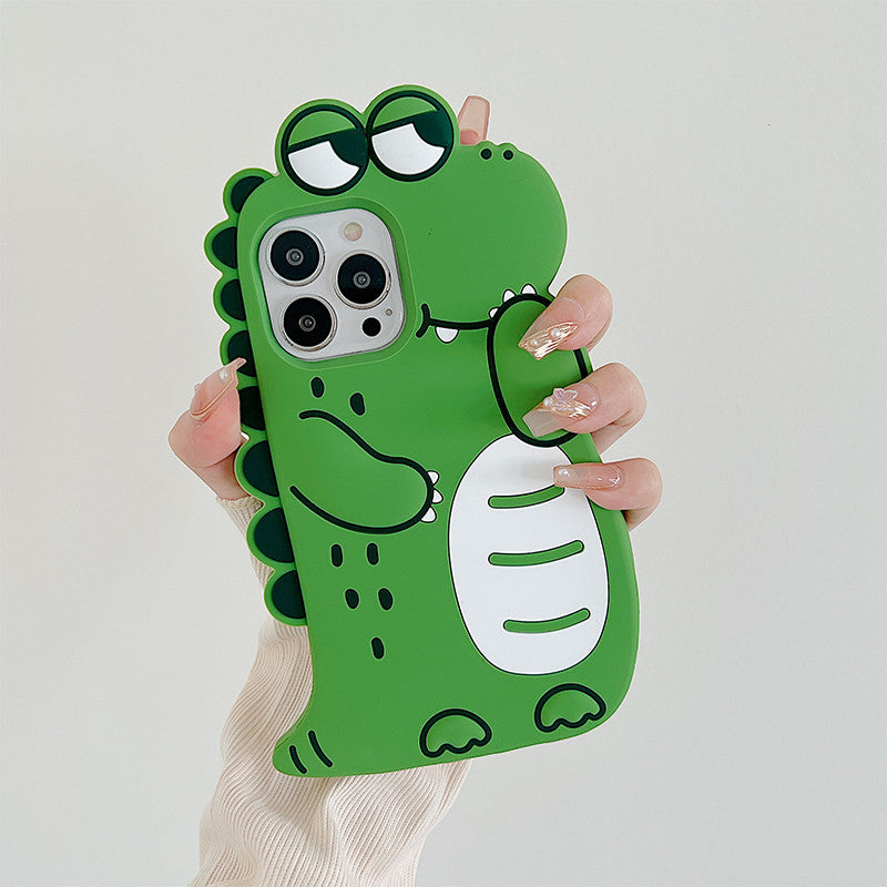 Green Cartoon Cute Soft Silicone Full Cover Phone Case