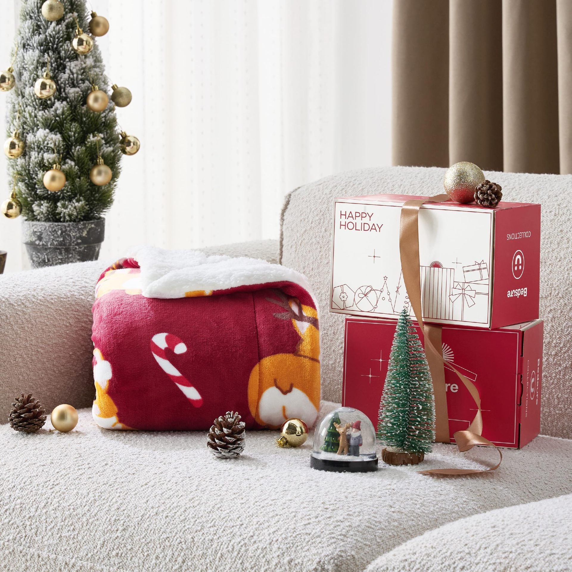 Christmas Corgi Dog Baby Blanket