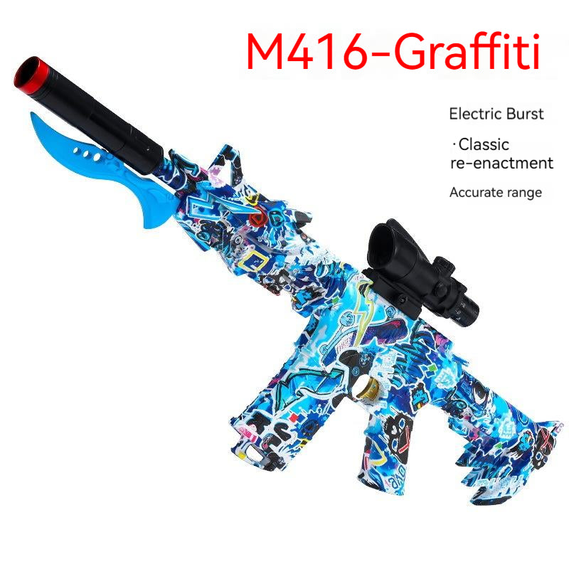 Children's Electric Continuous Hair Soft Bullet Gun Special Crystal Cool Appearance Toy
