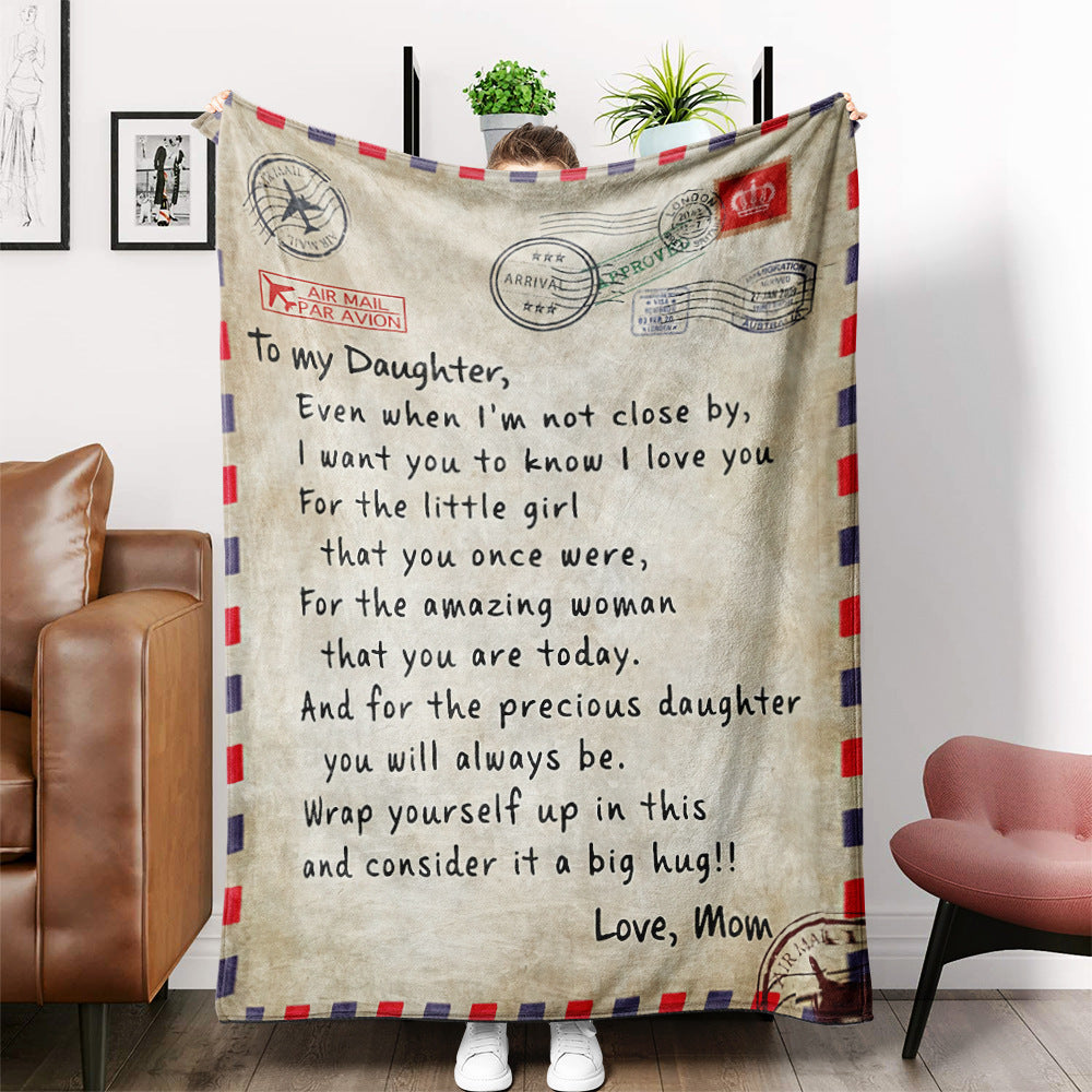 Envelope Blanket Sofa Blanket Airable Cover Message Letter Wholesale Flannel Thick Envelope Blanket