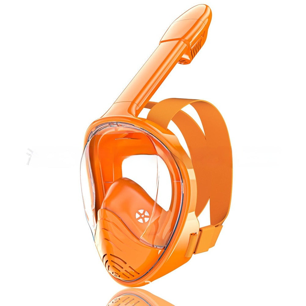 Masque de plongée avec tuba en silicone Masque de plongée entièrement sec Étanche Anti-buée Pour enfants