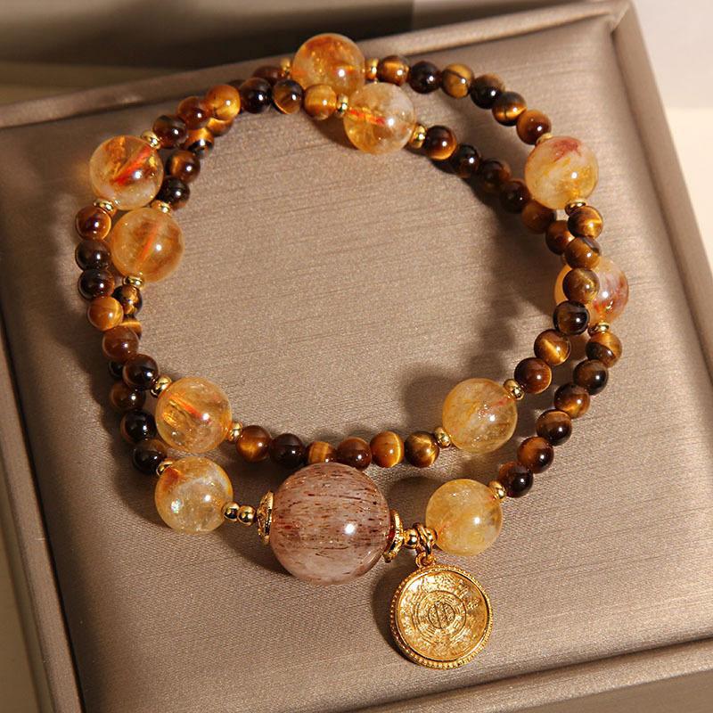 Natural Citrine Tiger-eye Bracelet Women
