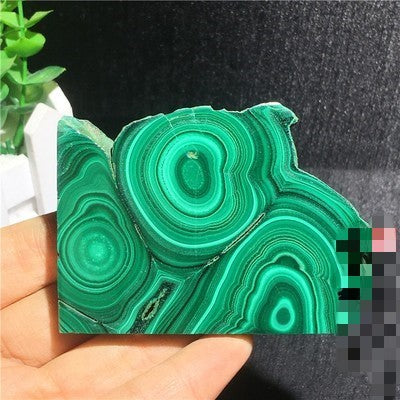 Natural Malachite Green Grinding Slice Mineral Specimen Ornamental Stone