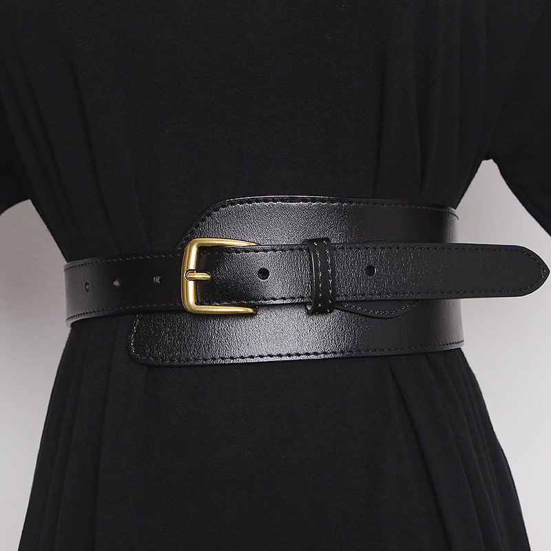 Ceinture de mode en cuir irrégulier pour femmes, assortie à toutes les tenues