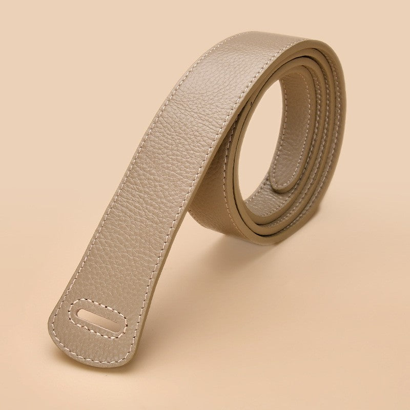 Ceinture en cuir de vachette première couche pour femmes, nouable et polyvalente