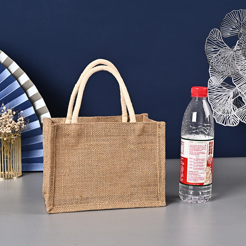Large Capacity Vintage Tote Shopping Jute Bag