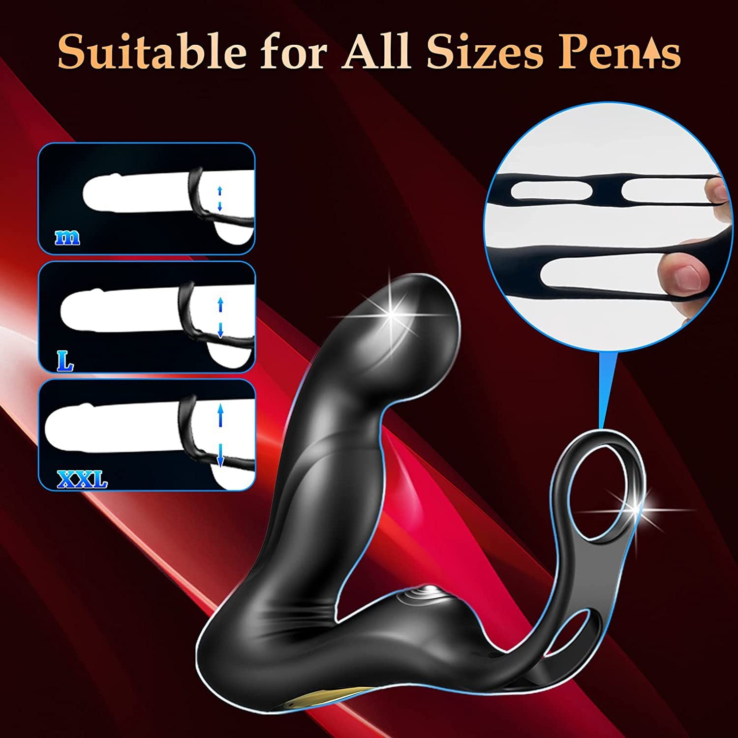 Male Prostate Massager Lock Ring