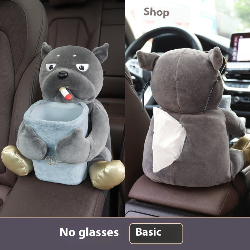 Creative Car Tissue Box Trash Can Two-in-one Cute
