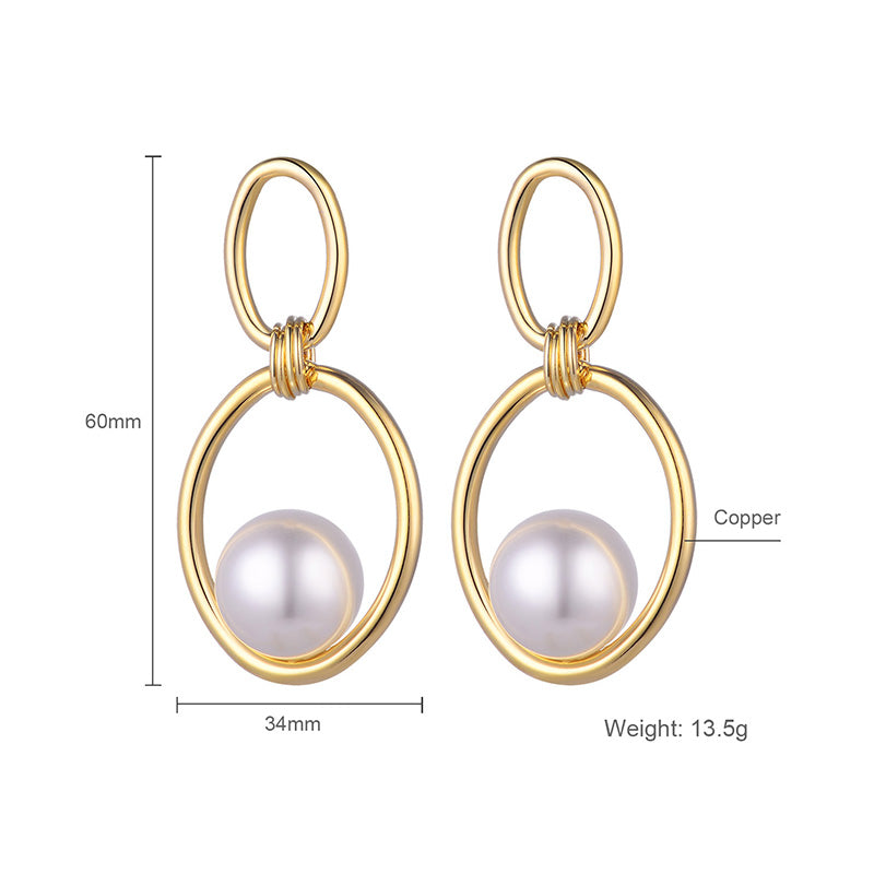 Fashion Trend Earrings Simple Personality Metal Texture Earrings