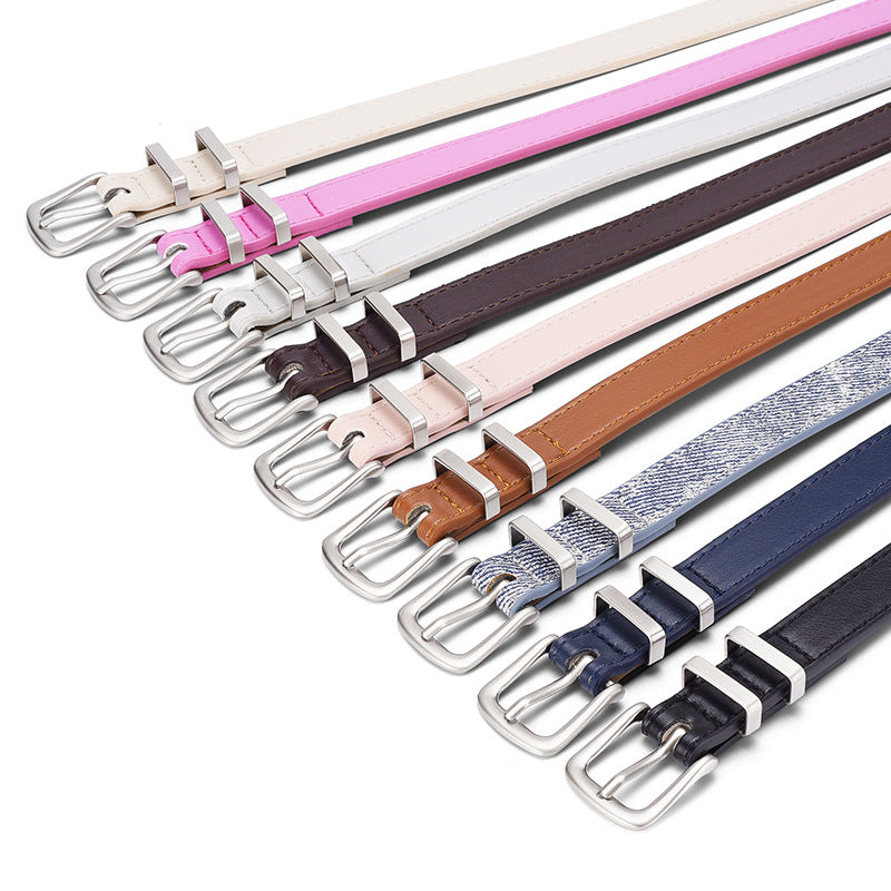 Ceinture fine multicolore Y2K pour femme