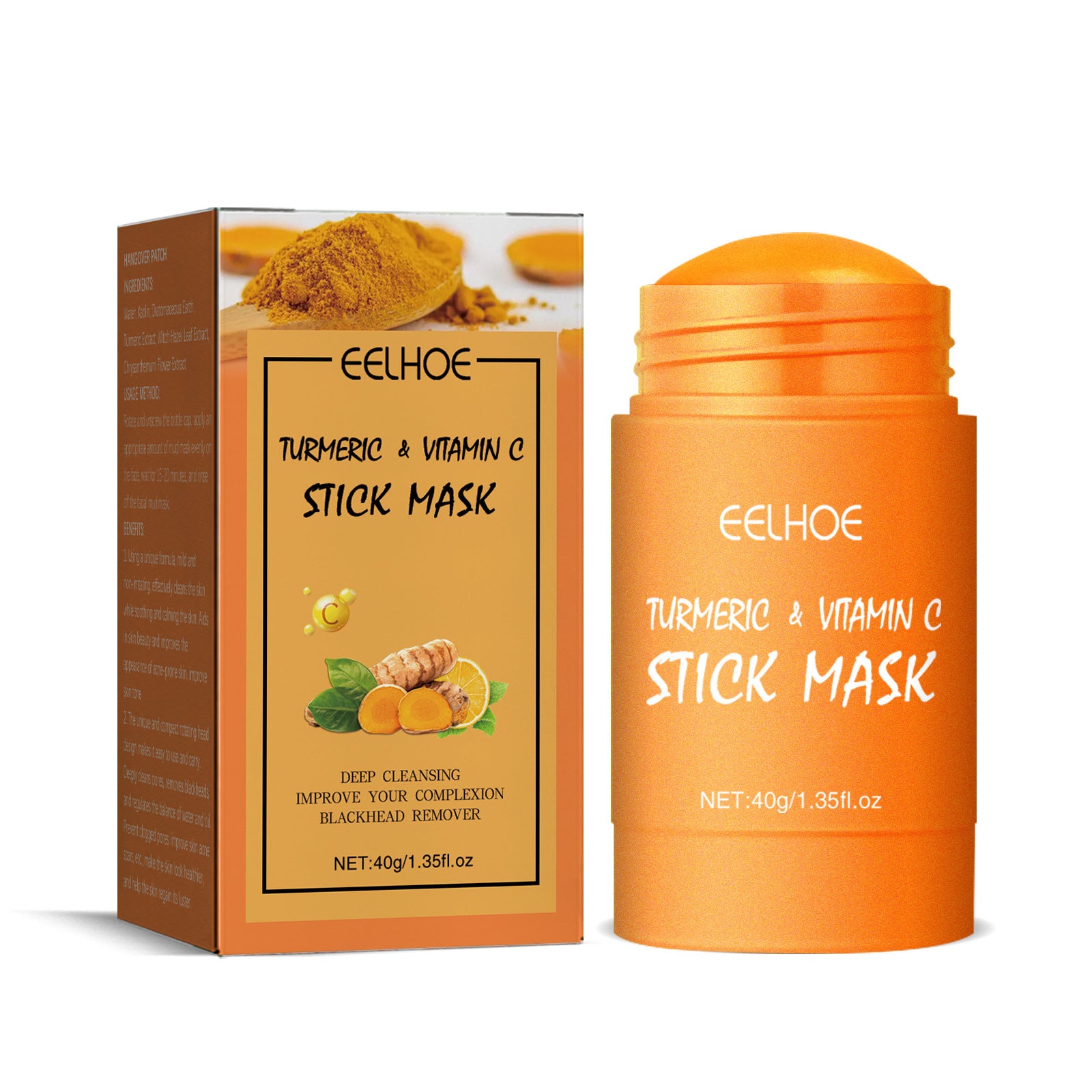 Ginger Yellow Mud Facial Mask Solid Facial Mask Acne Removing Closed Mouth Shrink Pores