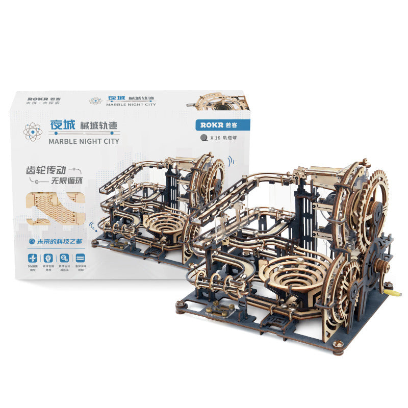 Assembled Model Wooden Mechanical Transmission Diy Manual Assembly