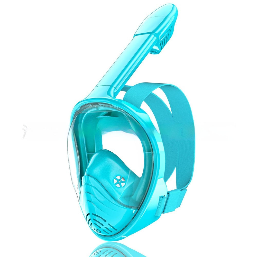 Masque de plongée avec tuba en silicone Masque de plongée entièrement sec Étanche Anti-buée Pour enfants