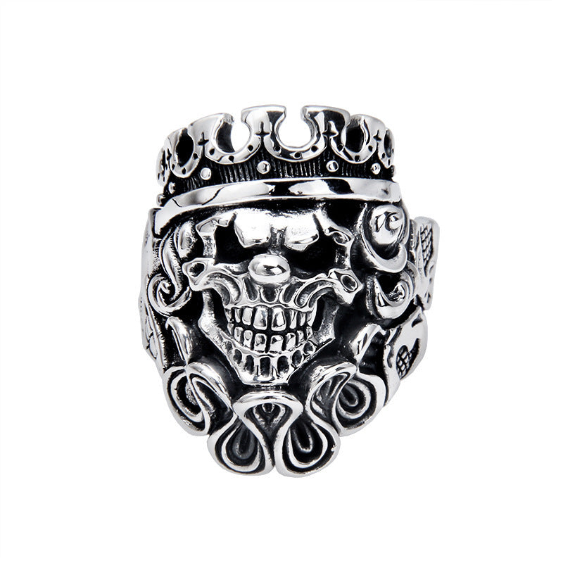 S925 Sterling Silver Men's Skull Ring