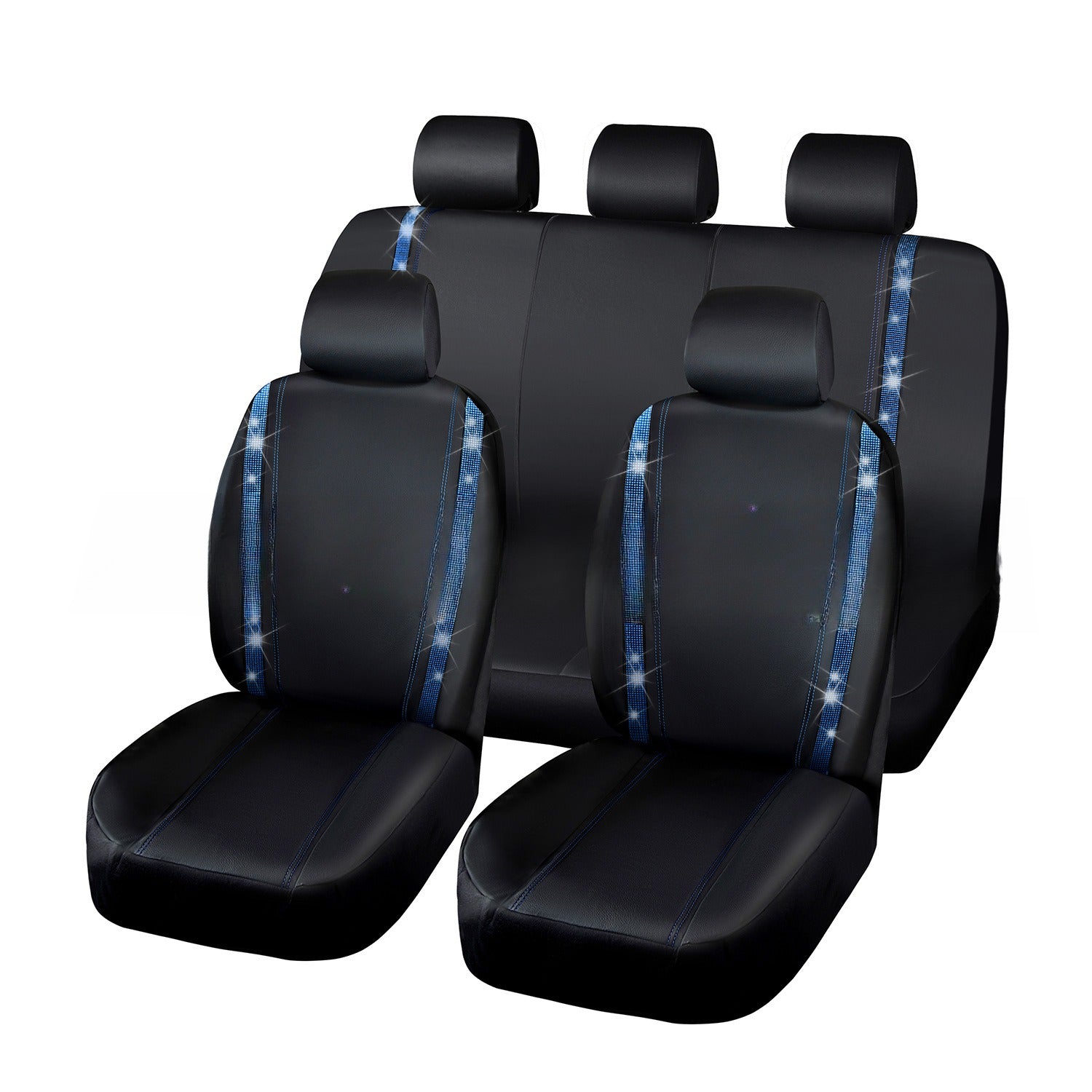 Car Diamond Stereo Rhinestone Non-slip Universal PVC Waterproof Seat Cover