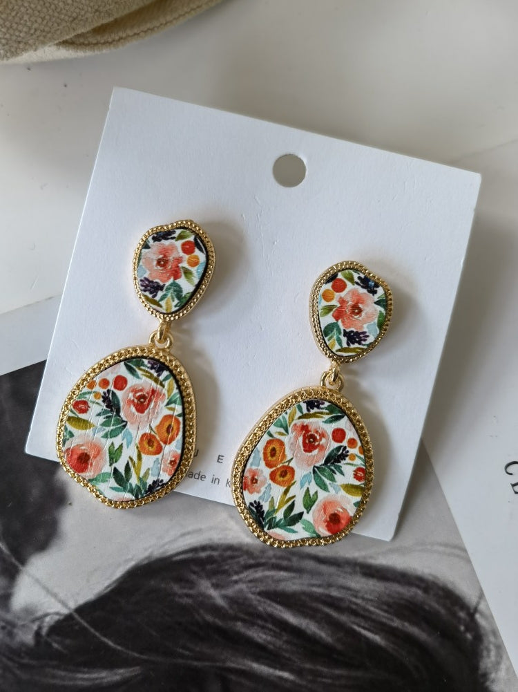 Fashion Exaggerated Water Drop Oval Stud Earrings