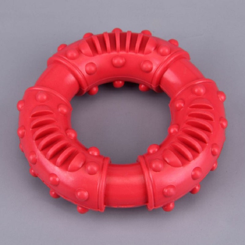 Pet Supplies Chewing Teeth Cleaning Teeth Rubber Interactive Circle Dog Toy Donut Donut Pet Toy