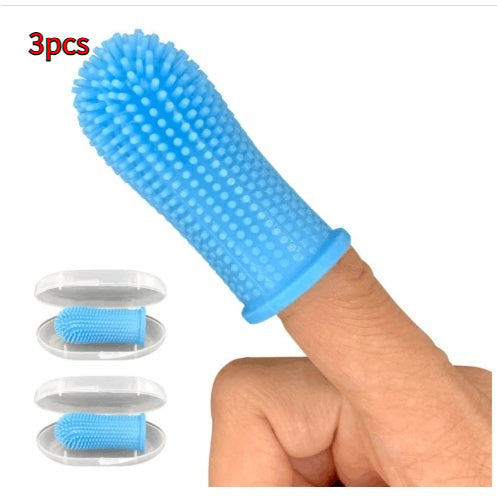Pet Fingertip Cleaning Silicone Toothbrush