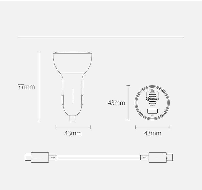 Car Charger Cigarette Lighter Applicable