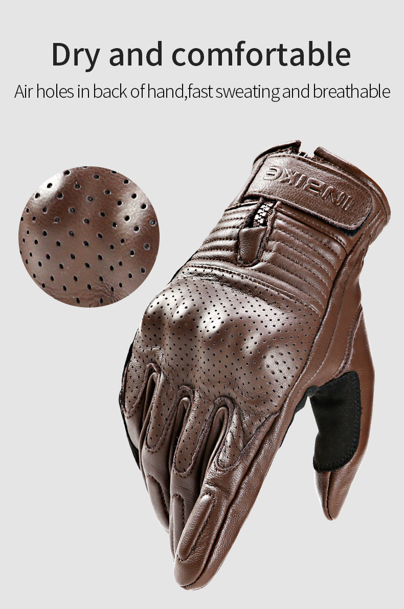 Vintage Hardshell SheepskinShockproof And Breathable  Gloves
