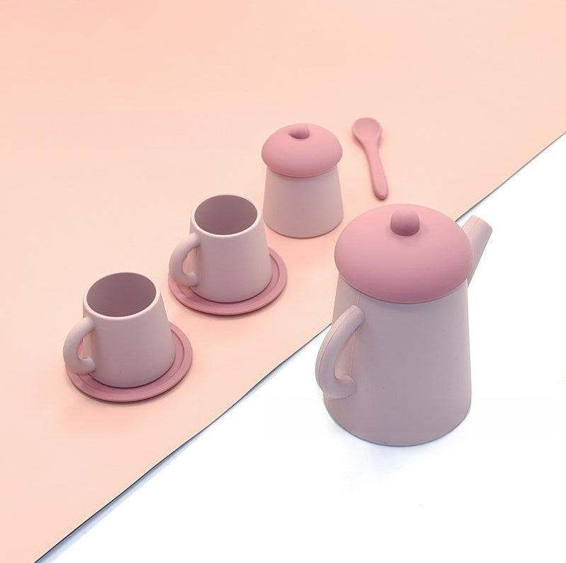 New Children's Simulation Tea Set Play House Toys Edible Silicon
