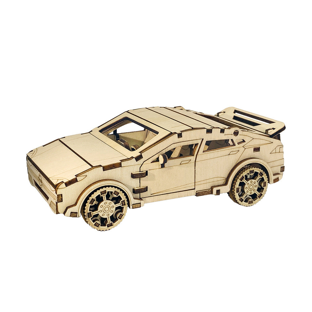 Diy Wooden Assembled Car Creative Model