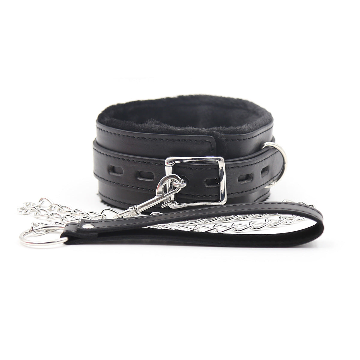 Plush Neck Gaiter, Neck Collar, Dog Leash Buckle, Unisex Neck Chain