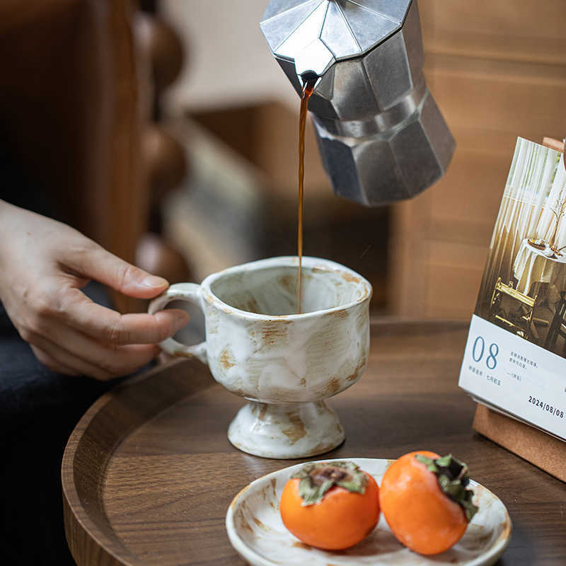 Coffee Retro Ceramic Cup Saucer Set