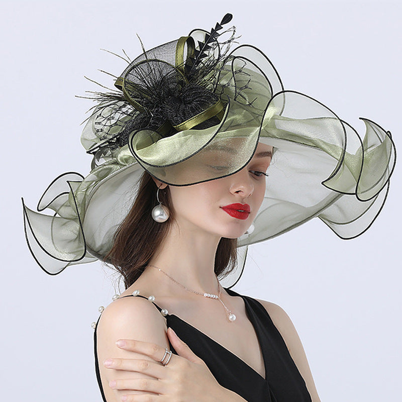 Women's Personality Big Eaves Street Shooting Flower Sun Hat