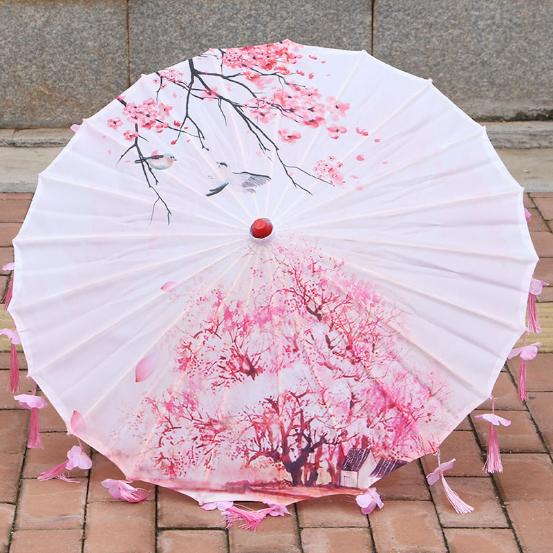 Handmade Dance Performance Printing Silk Umbrella