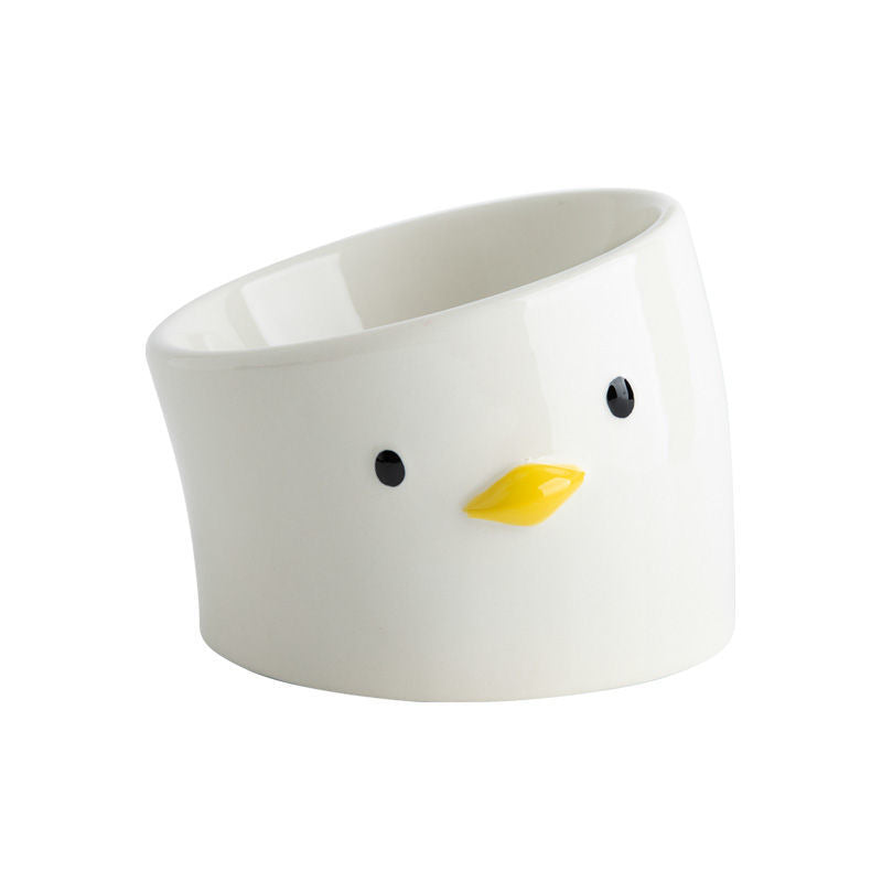 Chickens With Crooked Necks And High Feet Prevent Cats From Overturning Small Dog Food Basins Double Bowl