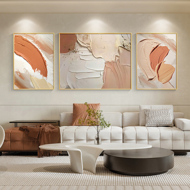 Living Room Decorative Painting Abstract Art Ocean Wave Triptych Sofa Background Wall