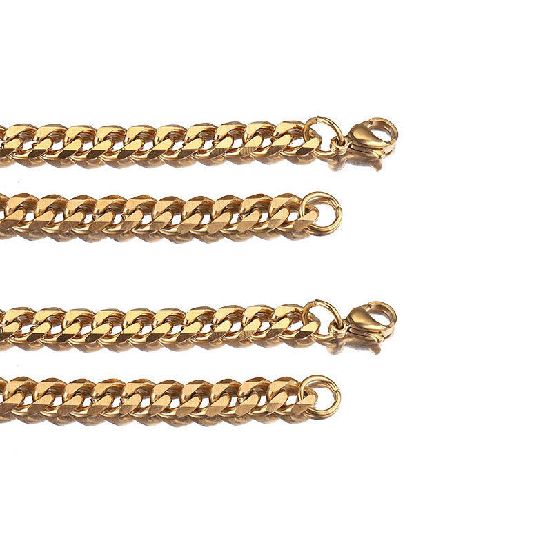 Cold Wind Titanium Steel Cuban Bracelet Men