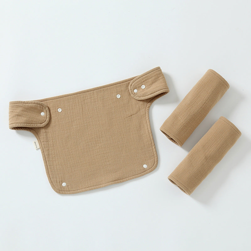 Double-shoulder Baby Waist Stool Drool Bib
