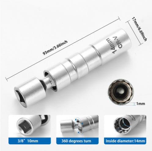 Removable And Installable Extension Wrench For Auto Repair