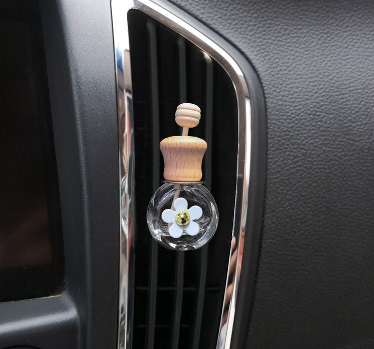 Car Five Petal Flower Outlet Perfume Empty Bottle