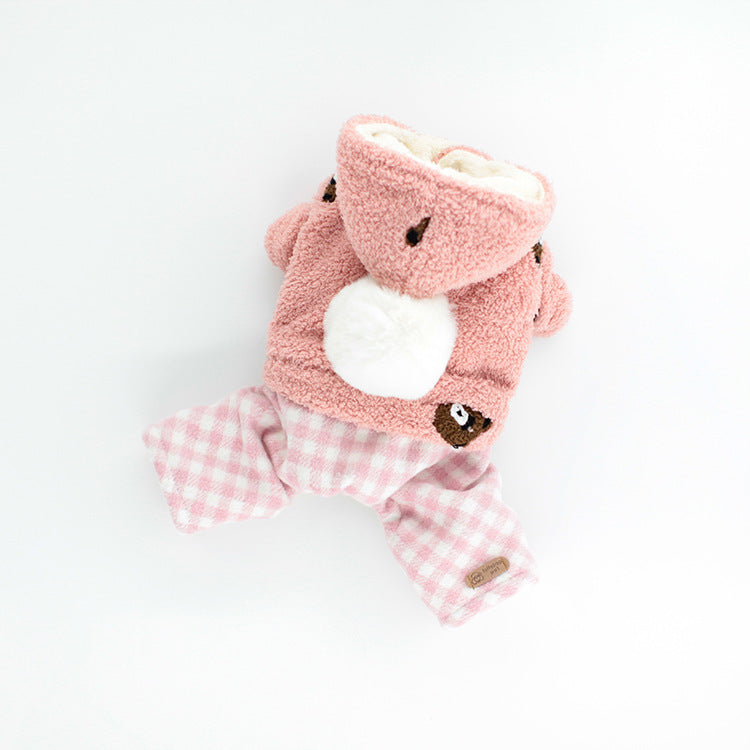 Dog Clothes Pet Plush Warm Quadruped
