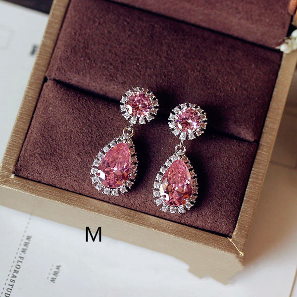 Crystal Earrings Earrings Gemstone Square Rhinestones Zircon
