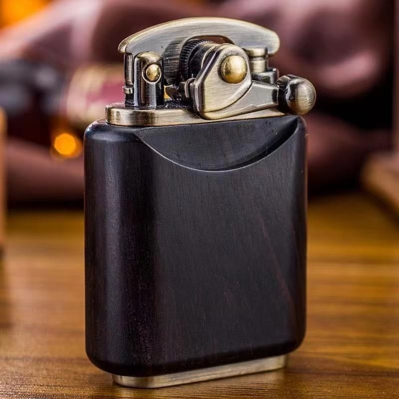 Swing Arm Semi-automatic Wood Shell Kerosene Lighter