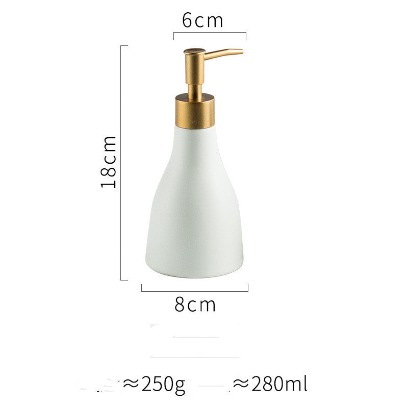 Simple Ceramic Hand Sanitizer Shower Gel Shampoo Moisture Bottle