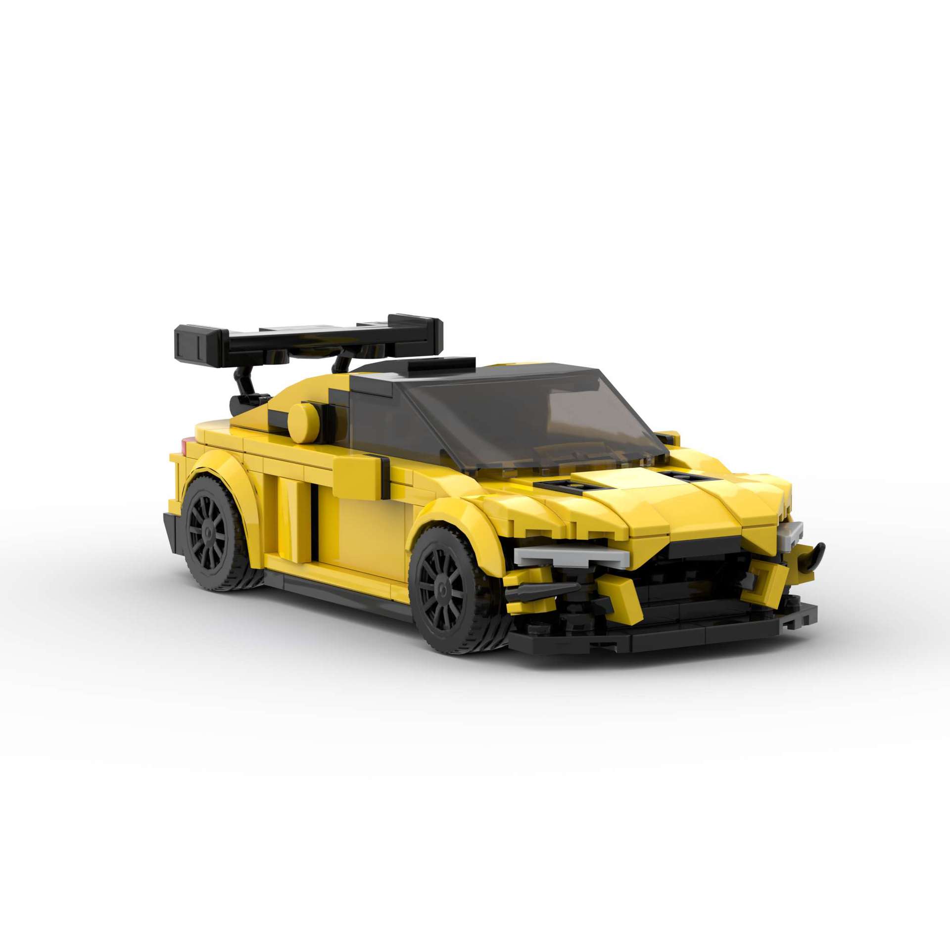 Running Car Building Block Small Particle MOC Puzzle Technology DIY Toy