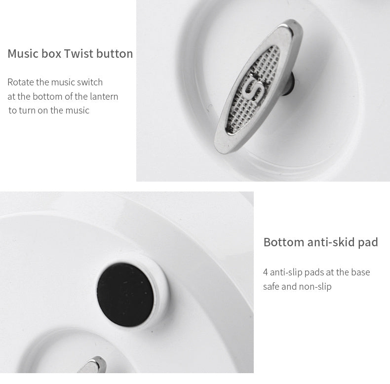 Portable Night Lamp Rechargeable Battery Intelligent Table Lamp Timing Switch Bedroom Bedside Warm Light Creative Eight-tone Box Lamp